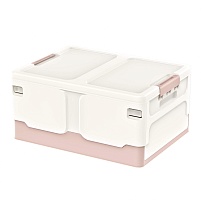 Ящик пластиковый складной белый, дно розовое, 480х360х240 мм в Коврове