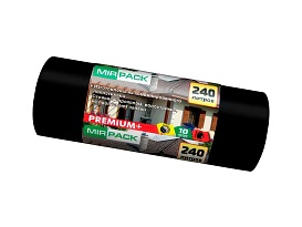 Мешки для мусора 240 л, ароматизированные, черные, в рулоне 10 шт., ПВД 45 мкм, 1300х930 мм, PREMIUM+, 24010830 в Коврове Мешки для мусора 240 л, ароматизированные, черные, в рулоне 10 шт., ПВД 45 мкм, 1300х930 мм, PREMIUM+, 24010830 в Коврове