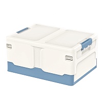 Ящик пластиковый складной белый, дно синее, 480х360х240 мм в Коврове