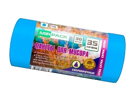 Мешки для мусора 35 л, ароматизированные, синие, в рулоне 30 шт., ПНД, 12 мкм, 640х500 мм, EXTRA, 3530661 в Коврове