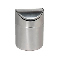 Урна для мусора 1,2 л настольная, с качающейся крышкой, нержавеющая сталь, матовая в Коврове Урна для мусора 1,2 л настольная, с качающейся крышкой, нержавеющая сталь, матовая в Коврове