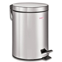 Ведро-контейнер для мусора (урна) с педалью LAIMA Classic, 5 л, зеркальное, нержавеющая сталь, со съемным внутренним ведром в Коврове