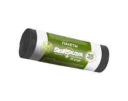 Мешки для мусора 30 л, черные, в рулоне 25 шт., ПНД, 7 мкм, 580х480 мм, SIBIRSKAYA, 101-003 S в Коврове