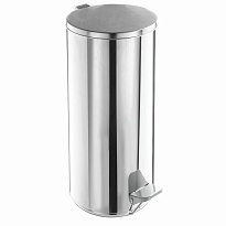 Урна для мусора с педалью, усиленное, Титан, 50 л, кольцо под мешок, нержавеющая сталь, хром в Коврове Урна для мусора с педалью, усиленное, Титан, 50 л, кольцо под мешок, нержавеющая сталь, хром в Коврове