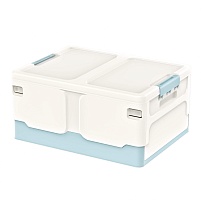 Ящик пластиковый складной белый, дно голубое, 480х360х240 мм в Коврове