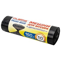 Мешки для мусора 160 л, черные, в рулоне 10 шт., ПВД, 30 мкм, 1200х900 мм, LAIMA ULTRA, 607694 в Коврове
