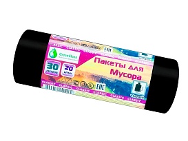 Мешки для мусора 30 л, черные, в рулоне 20 шт., ПНД, 7 мкм, 600х500 мм, MIRPACK Classik, 302040 в Коврове Мешки для мусора 30 л, черные, в рулоне 20 шт., ПНД, 7 мкм, 600х500 мм, MIRPACK Classik, 302040 в Коврове