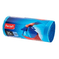 Мешки для мусора 35 л, с ушками, синие, в рулоне 30 шт., ПНД, 10,5 мкм, 640х500 мм, PACLAN Multitop, 600819 в Коврове