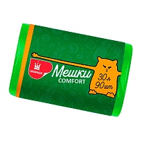 Мешки для мусора 30 л, зеленые, в рулоне 90 шт., ПНД, 6 мкм, 560х480 мм, Comfort, М4268 в Коврове