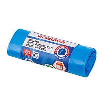 Мешки для мусора 60 л, синие, в рулоне 20 шт., ПНД, 10 мкм, 680х580 мм, LAIMA, 606703 в Коврове Мешки для мусора 60 л, синие, в рулоне 20 шт., ПНД, 10 мкм, 680х580 мм, LAIMA, 606703 в Коврове