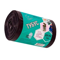 Мешки для мусора 12 л, черные, в рулоне 30 шт., ПНД, 6 мкм, 550х320 мм, Концепция Быта Tubus, 604936 в Коврове