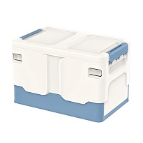 Ящик пластиковый складной белый, дно синее, 370х240х240 мм в Коврове