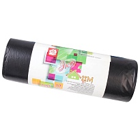 Мешки для мусора 220 л, черные, в рулоне 10 шт., ПВД, 29 мкм, 1100х830 мм, Концепция Быта ЭкоДом, 604924 в Коврове