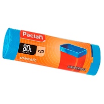 Мешки для мусора 80 л, синие, в рулоне 20 шт., ПНД, 12 мкм, 900х700 мм, PACLAN Classic, 606335 в Коврове