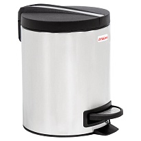 Ведро-контейнер для мусора (урна) с педалью LAIMA Modern, 5 л, матовое, нержавеющая сталь в Коврове